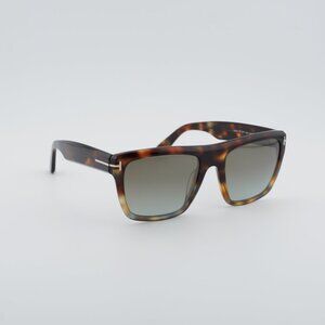 Tom Ford Alberto FT1077 55G Sunglasses Havana Square Frame, Brown Lenses